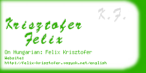 krisztofer felix business card